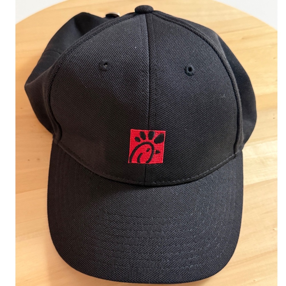 Chick-fil-A Employee Hat Oobe Team Style Black Adjustable Baseball Cap Uniform